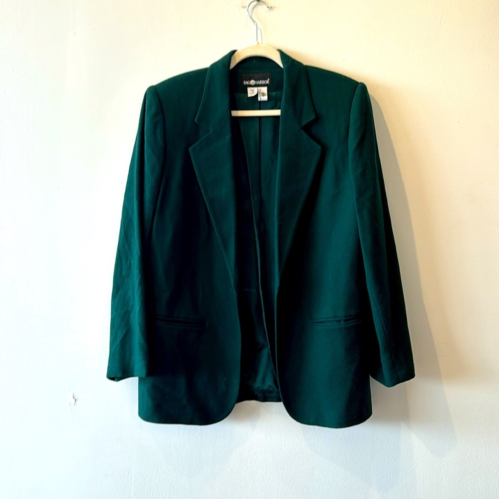 Sag Harbor Dark Green Women's Blazer